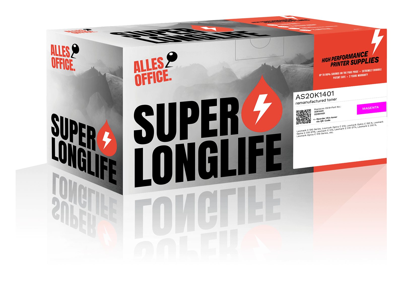Superlonglife Lexmark 20K1401 / 020K1401 Toner purpurová