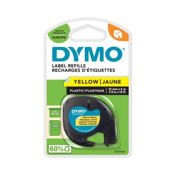 Plastová páska DYMO LetraTag, 12 mm, žlutá