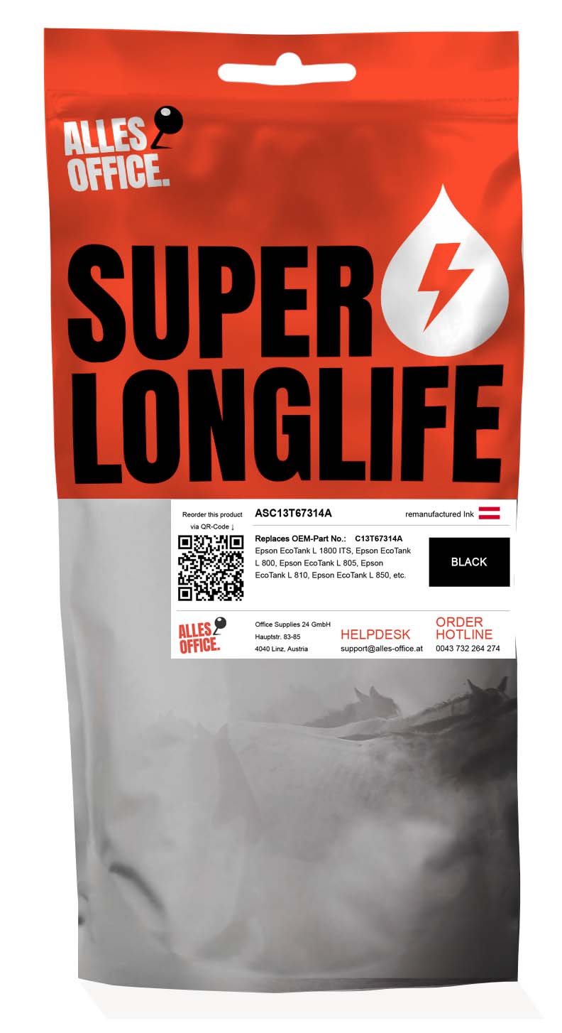 Superlonglife Epson C13T67314A / T6731 Ink černý