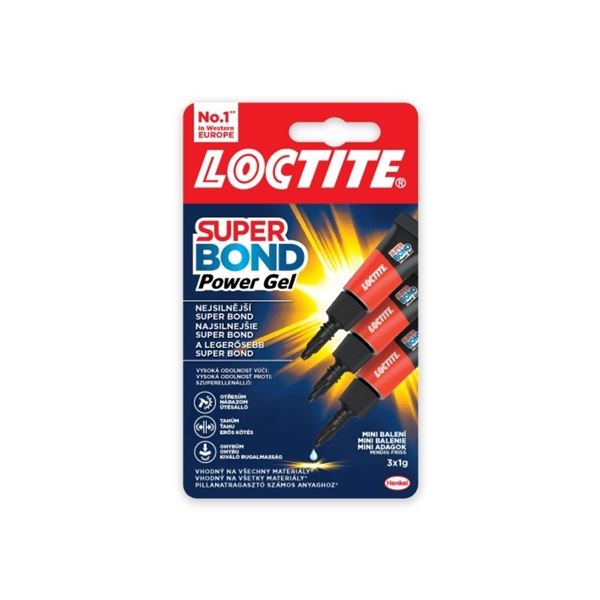 Vteřinové lepidlo Super Bond Minitrio, gel 3x1 g