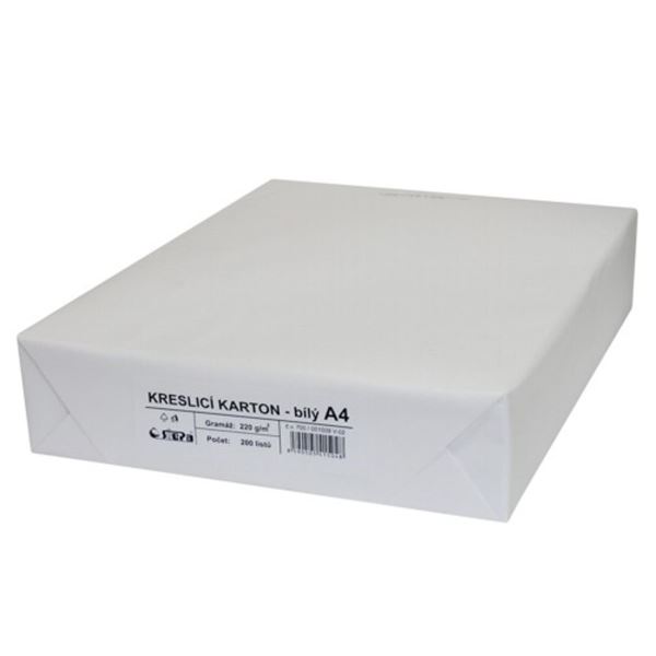 Kreslicí karton A4-akvarel.,220g/m2,200 listů,bílý