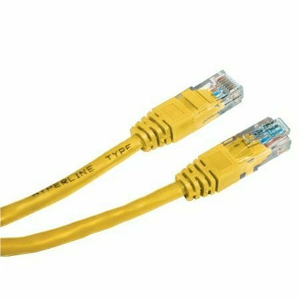 Síťový kabel CAT5 UTP, 5 m, žlutý