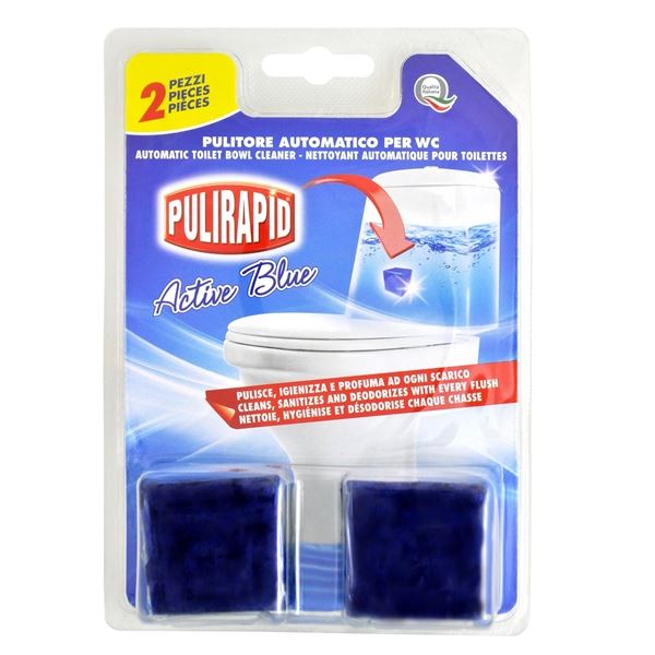 Tablety do nádrže WC Pulirapid Active Blue, 2 ks