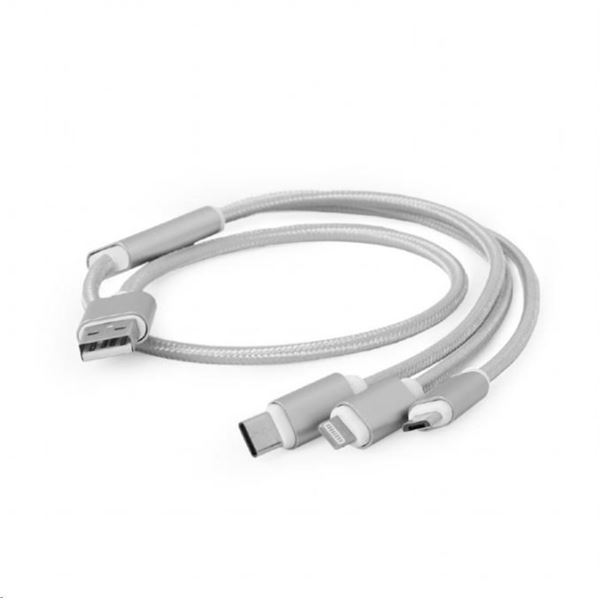 Nabíjecí kabel Gembird - USB Micro B + Type-C, 1m