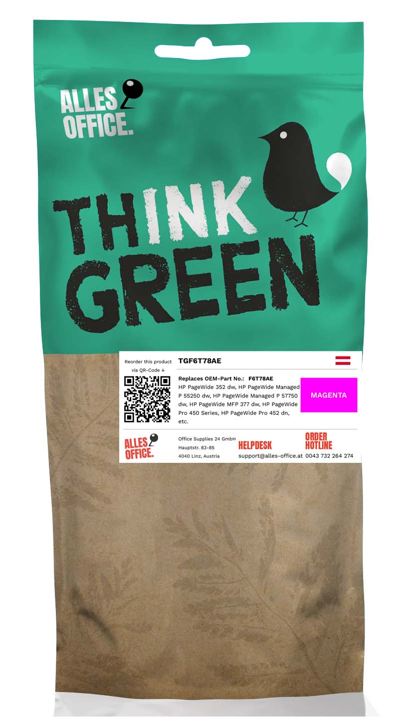 ThinkGreen replaces HP F6T78AE / 913A magenta