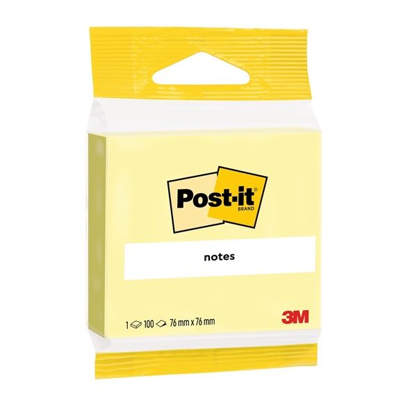 Bloček Post-it, 76 x 76 mm, kanárkově žlutý