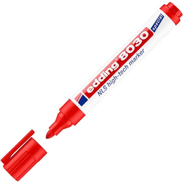 Nízkokorozivní popisovač Edding 8030, červený