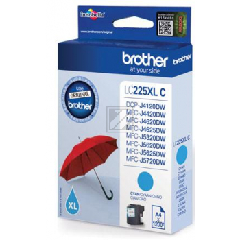 Brother Tintenpatrone cyan HC (LC-225XLCBP)