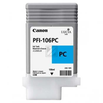 Original Canon 6625B001 / PFI-106PC Tinte cyan hell