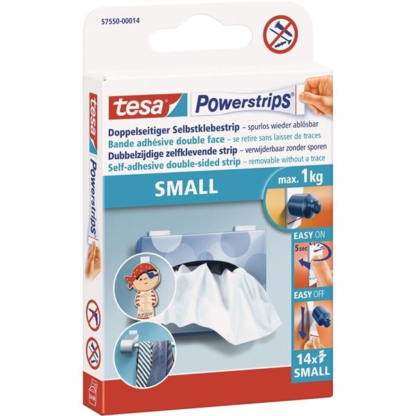 Speciální proužky Tesa Powerstrips, bílé, 14 ks