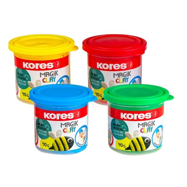 Modelovací hmota Kores MAGIK CLAY, 4 barvy