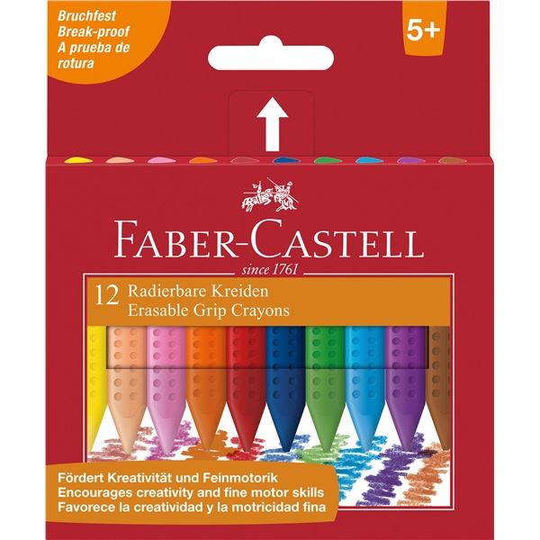 Voskovky Faber-Castell Grip, plastové, 12 ks