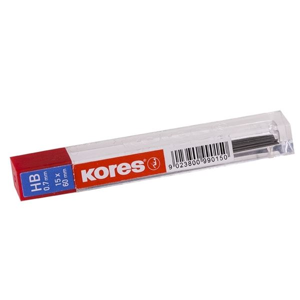Náhradní tuhy Kores HB, 0,7 mm