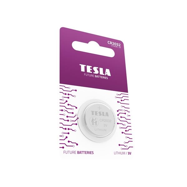 Knoflíková baterie Tesla - 3V, CR2032, 1 ks