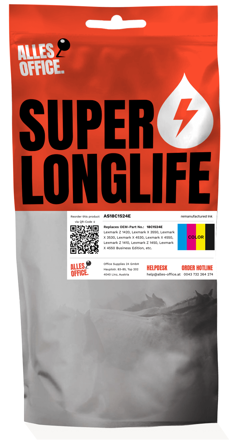 Superlonglife Lexmark 18C1524E / 018C1524E / 24 Ink barva