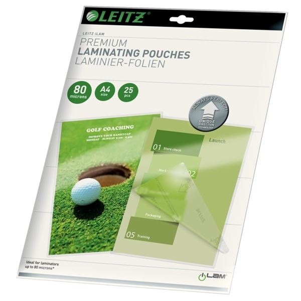 Laminovací fólie Leitz, A4, 2 x 80 mic, 25 ks