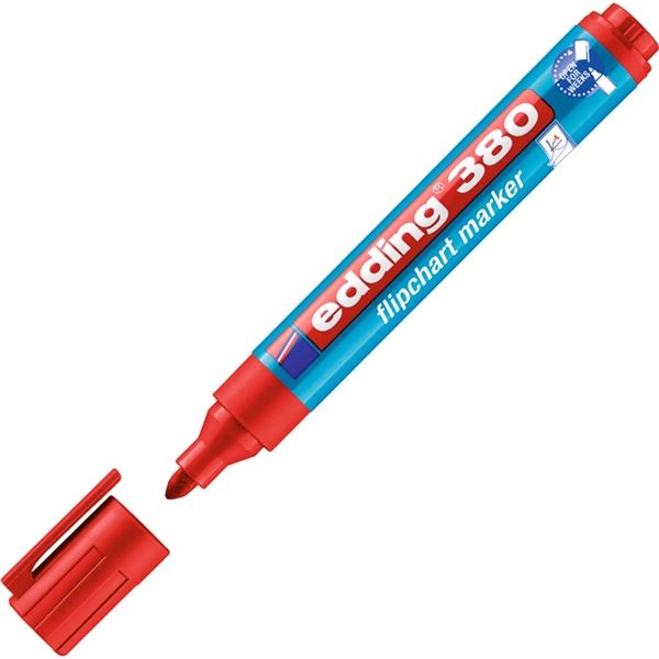 Popisovač na flipchart Edding 380, červený