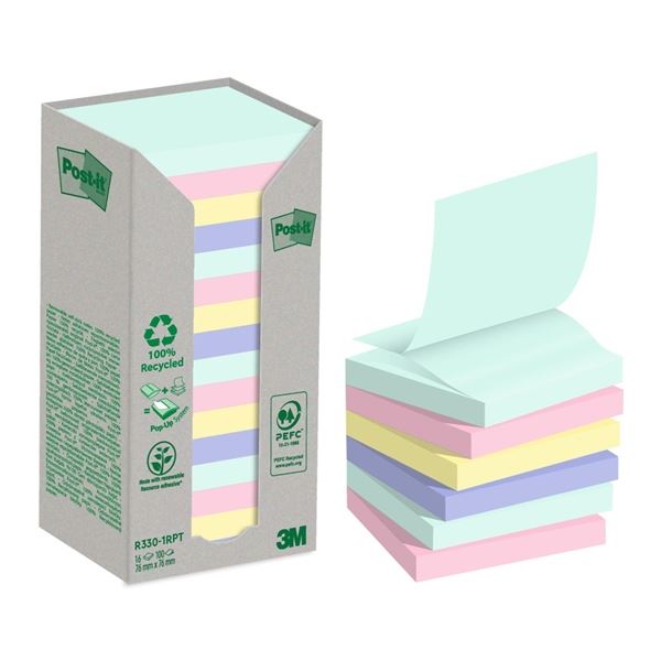 Z-bločky recykl Super Sticky NATURE, 76x76mm, 16ks