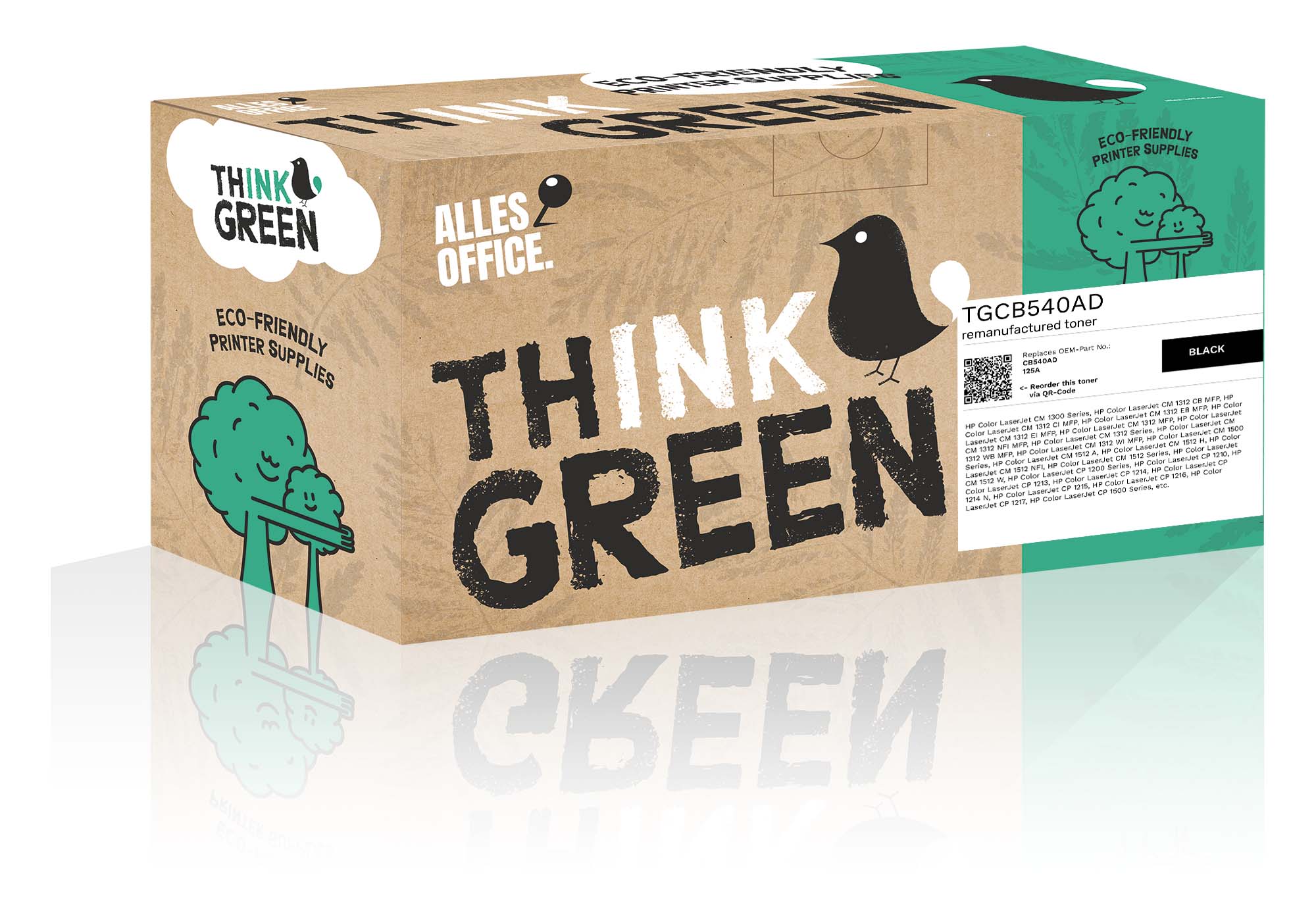 ThinkGreen HP CB540AD / 125A Toner černý