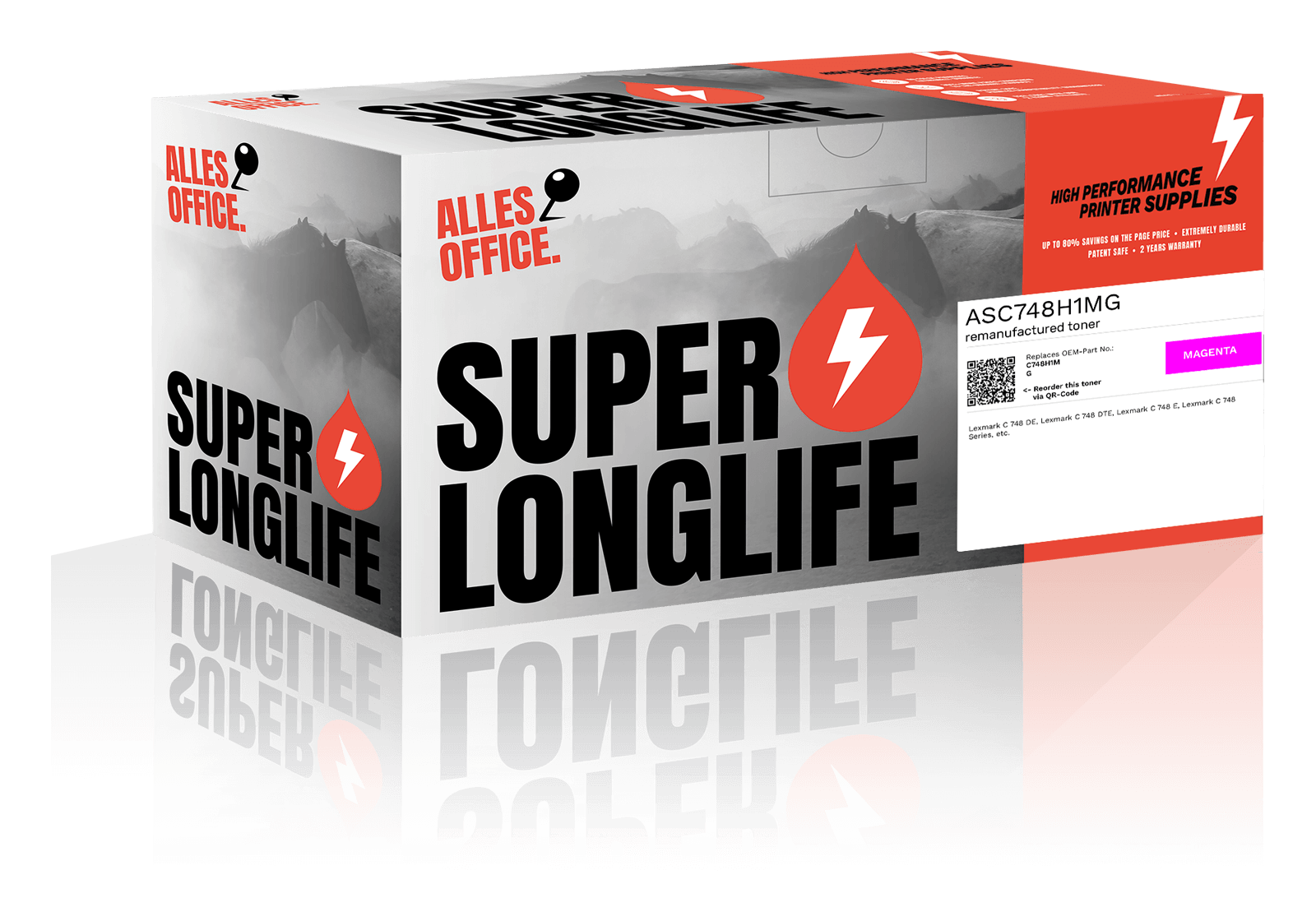 Superlonglife Lexmark C748H1MG Toner purpurová