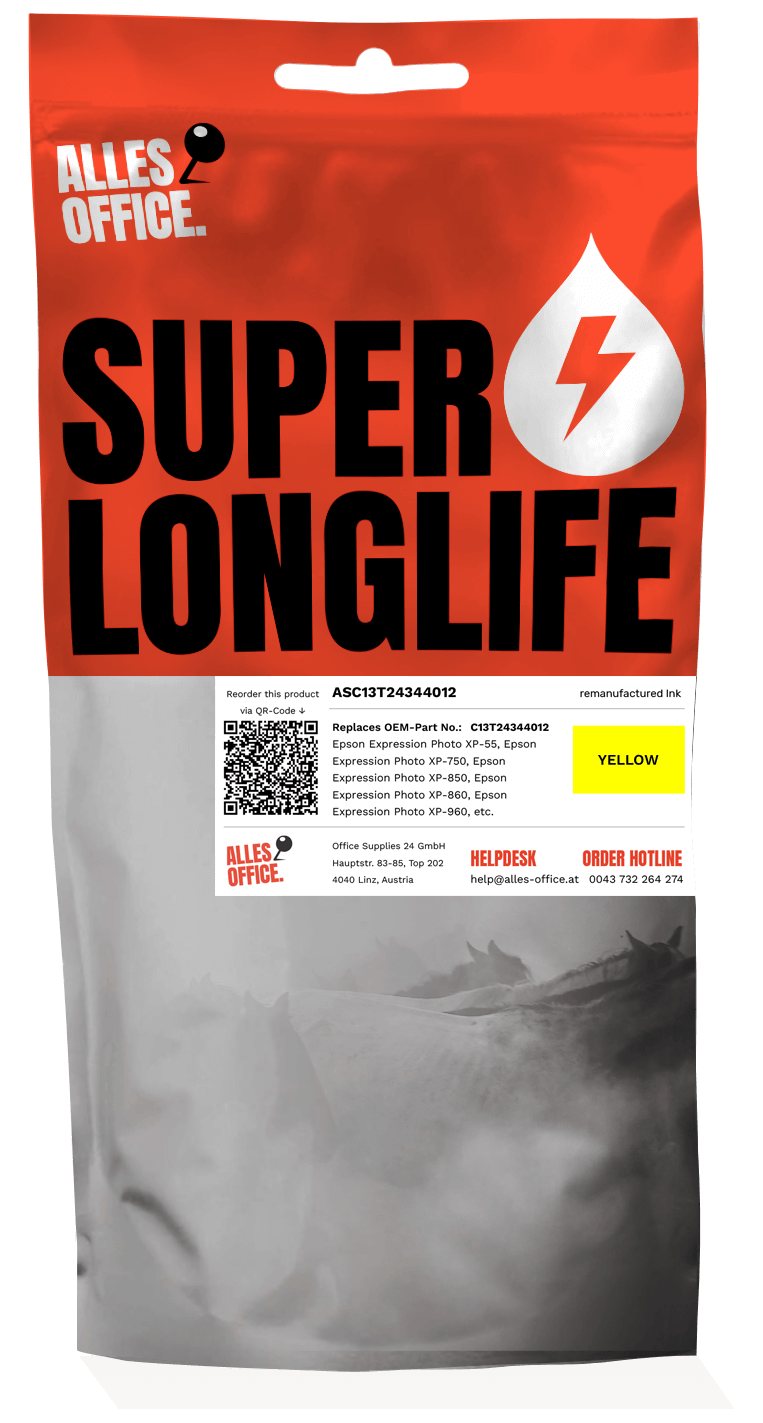 Superlonglife Epson C13T24344012 / 24XL / C13T24344010 Ink žluť