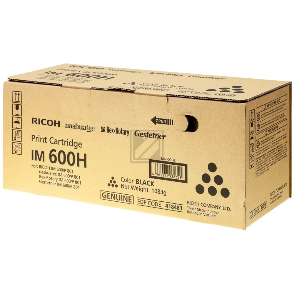 Original Ricoh 418481 Toner schwarz
