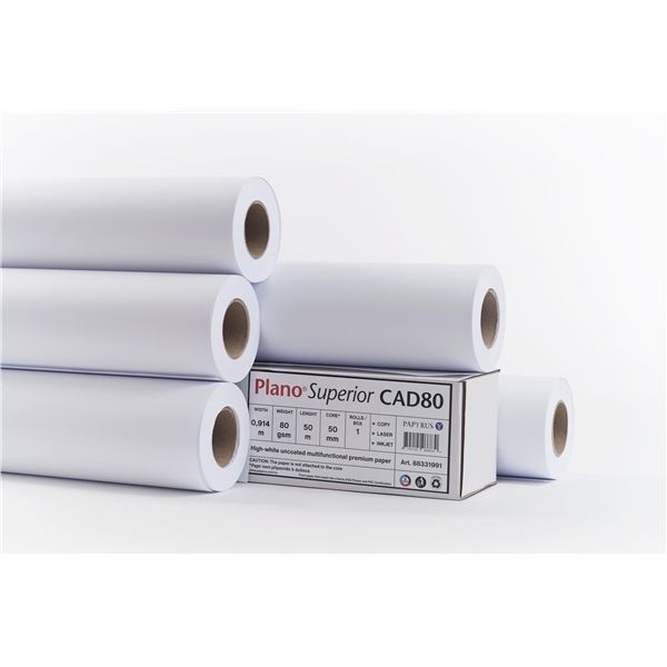 Plotter.role Plano Superior,297mmx50mx50mm,80g/m2