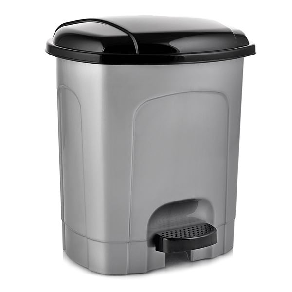Odpadkový koš Orion - plastový, nášlapný,šedá,30 l