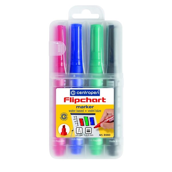 Popisovač na flipchart Centropen 8560, 4 barvy