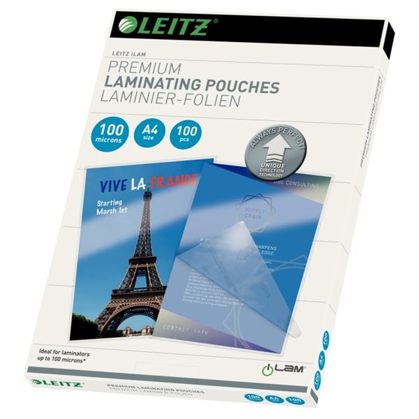 Laminovací fólie Leitz, A4, 2x100 mic,lesk, 100 ks
