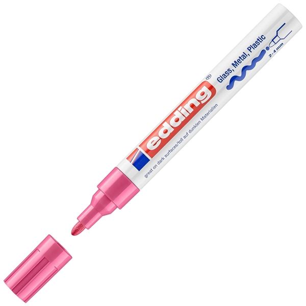 Lakový popisovač Edding 750, růžový