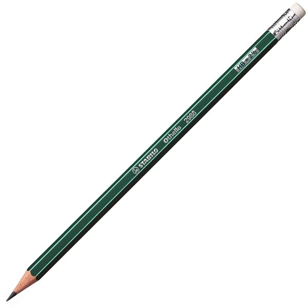 Grafitová tužka STABILO Othello, s pryží HB, 12 ks