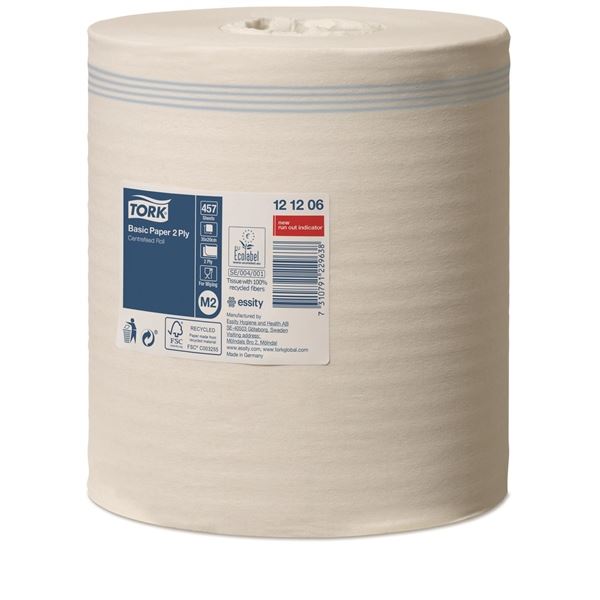 Papírová utěrka v roli Tork Basic M2, 2vr., 6 rolí