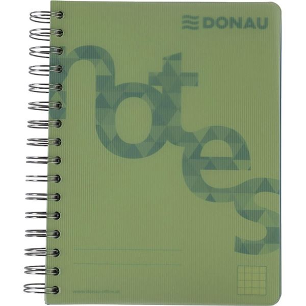 Blok Donau College, A5, čtverečkovaný, zelený
