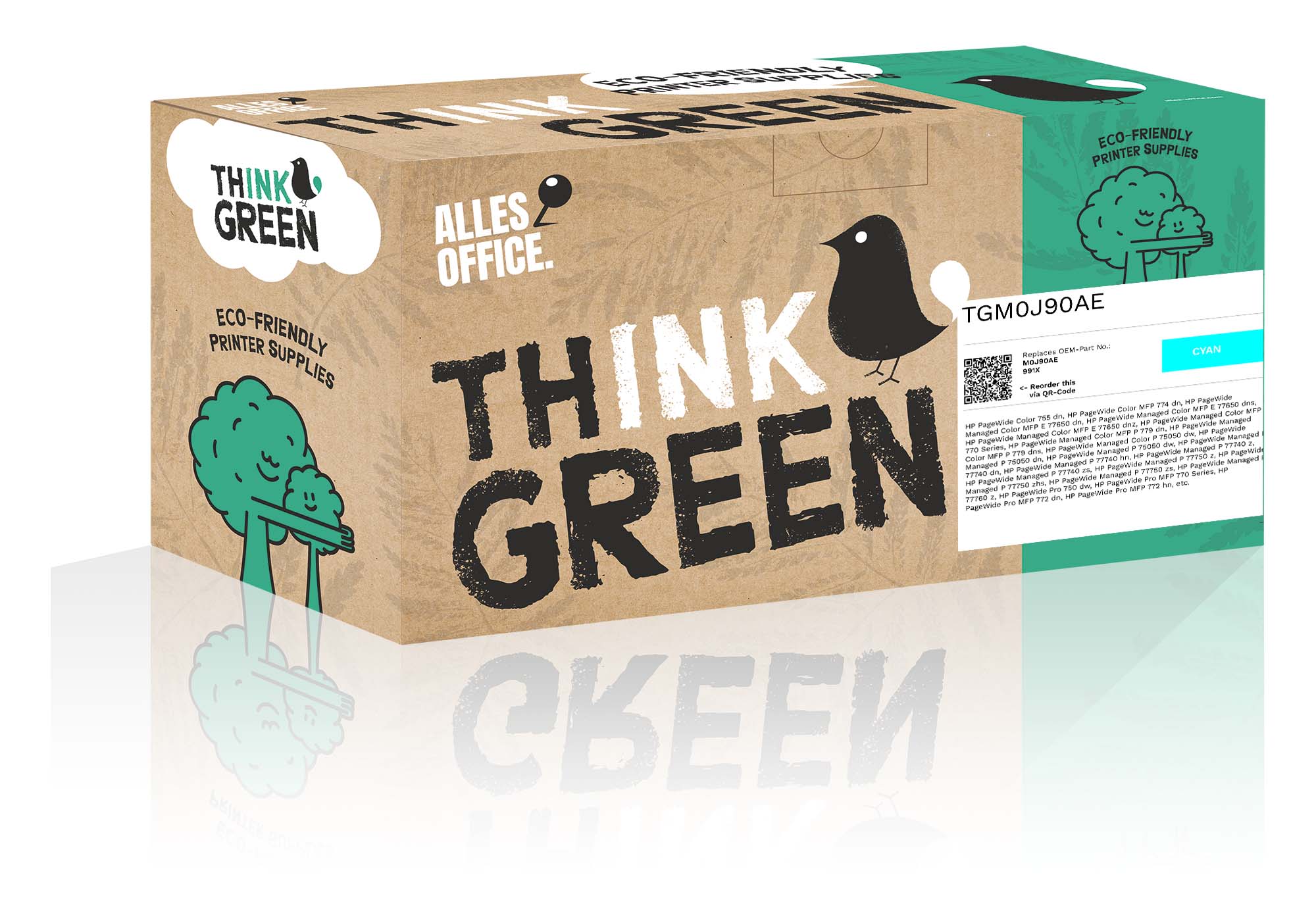 ThinkGreen replaces HP M0J90AE / 991X cyan