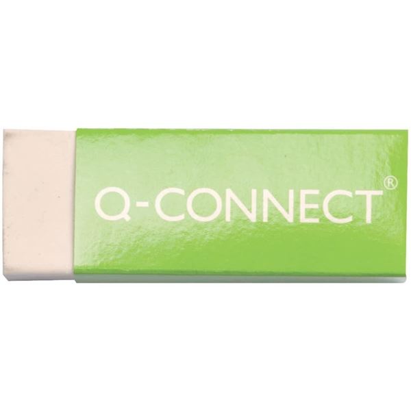 Pryž Q-Connect, PVC, bílá