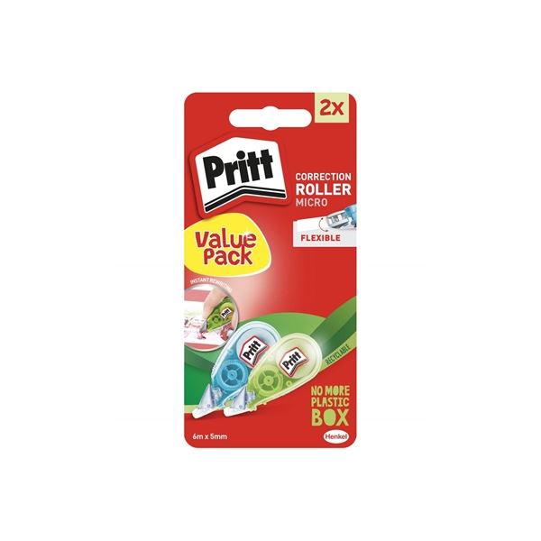 Korekční strojek Pritt MicroRolly 5 mm x 6 m, 2 ks