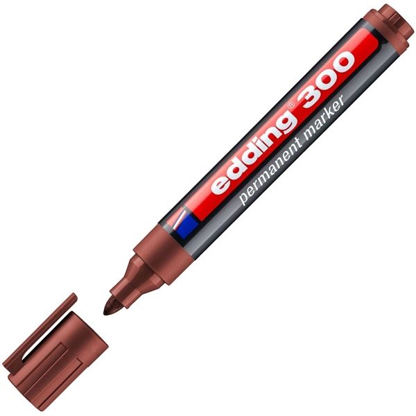 Permanentní popisovač Edding 300, hnědý