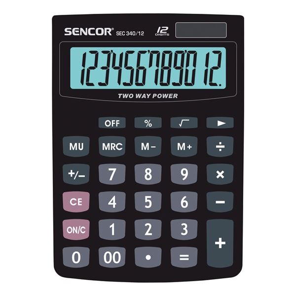 Kalkulačka stolní Sencor 340/12, 12míst.displej