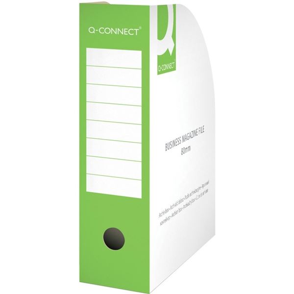 Stojan na časopisy Q-CONNECT, karton, A4, zelený