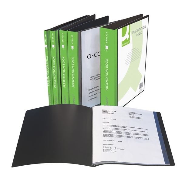 Katalogová kniha Q-Connect - A4,60 kapes,černá,1ks