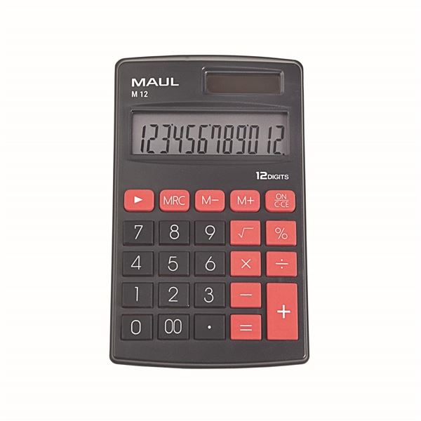 Kapesní kalkulačka MAUL M12 - 12 míst, černá