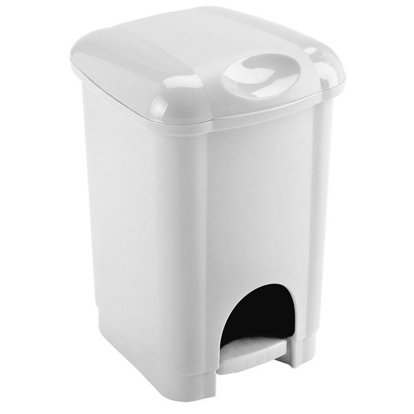 Odpadkový koš - bílý, plastový, 6 l