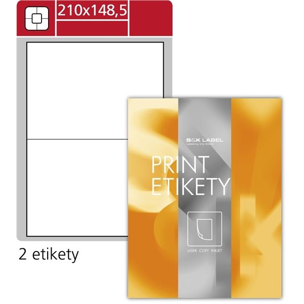 Snímat.etikety S&K Label-bílé, 210x148 mm, 200x ks