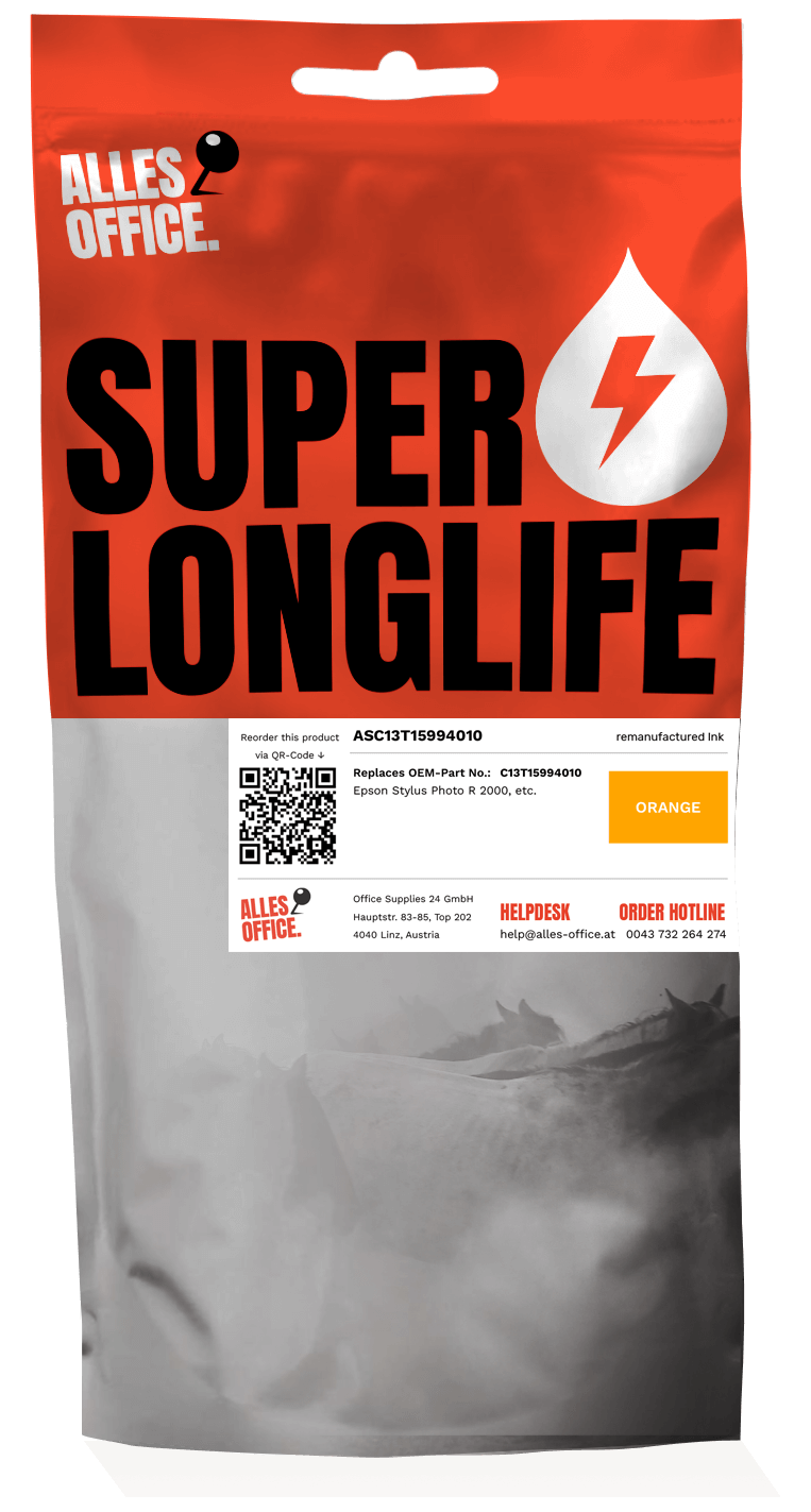 Superlonglife Epson C13T15994010 / T1599 Ink pomerančový