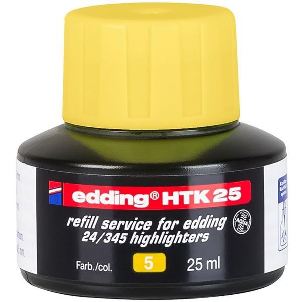 Náhradní inkoust pro zvýrazňovač Edding Eco, žlutý