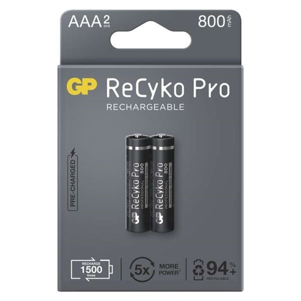 Nabíjecí baterie GP ReCyko Pro-AAA,HR03,800mAh,2ks