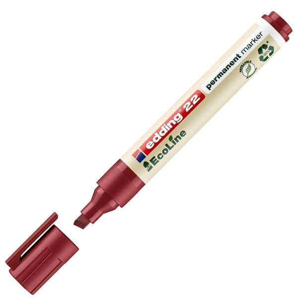 Permanentní popisovač Edding Ecoline 22, červený