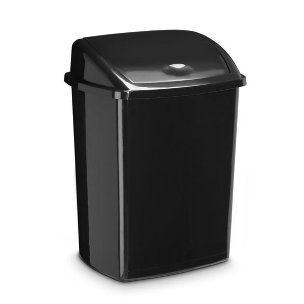 Opadkový koš na tříděný odpad CEP - černý, 50 l
