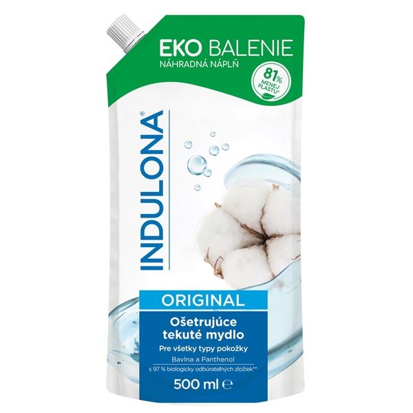 Náplň do tekutého mýdla Indulona - originál, 500ml